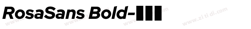 RosaSans Bold字体转换